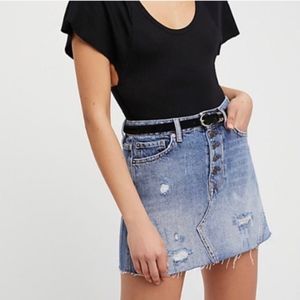 NWOT We The Free Denim A-Line Mini Skirt